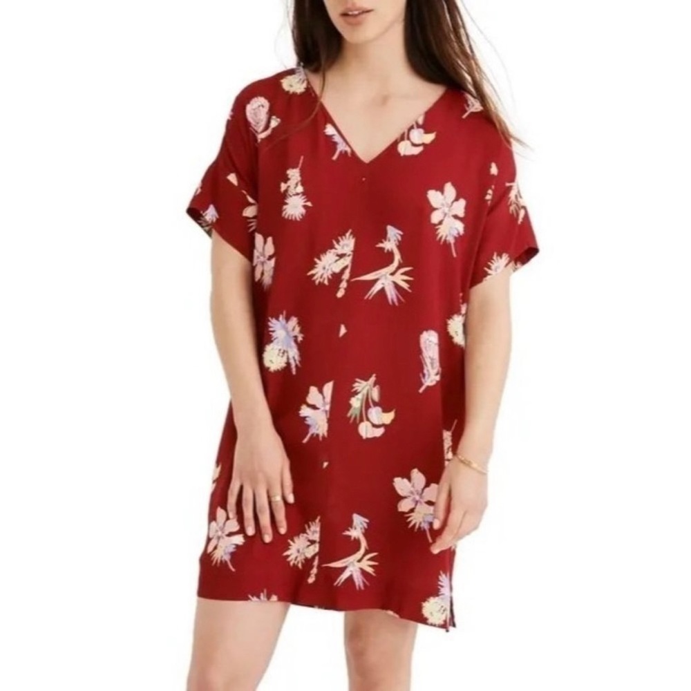 NEW! Madewell Shift Dress in Crimson